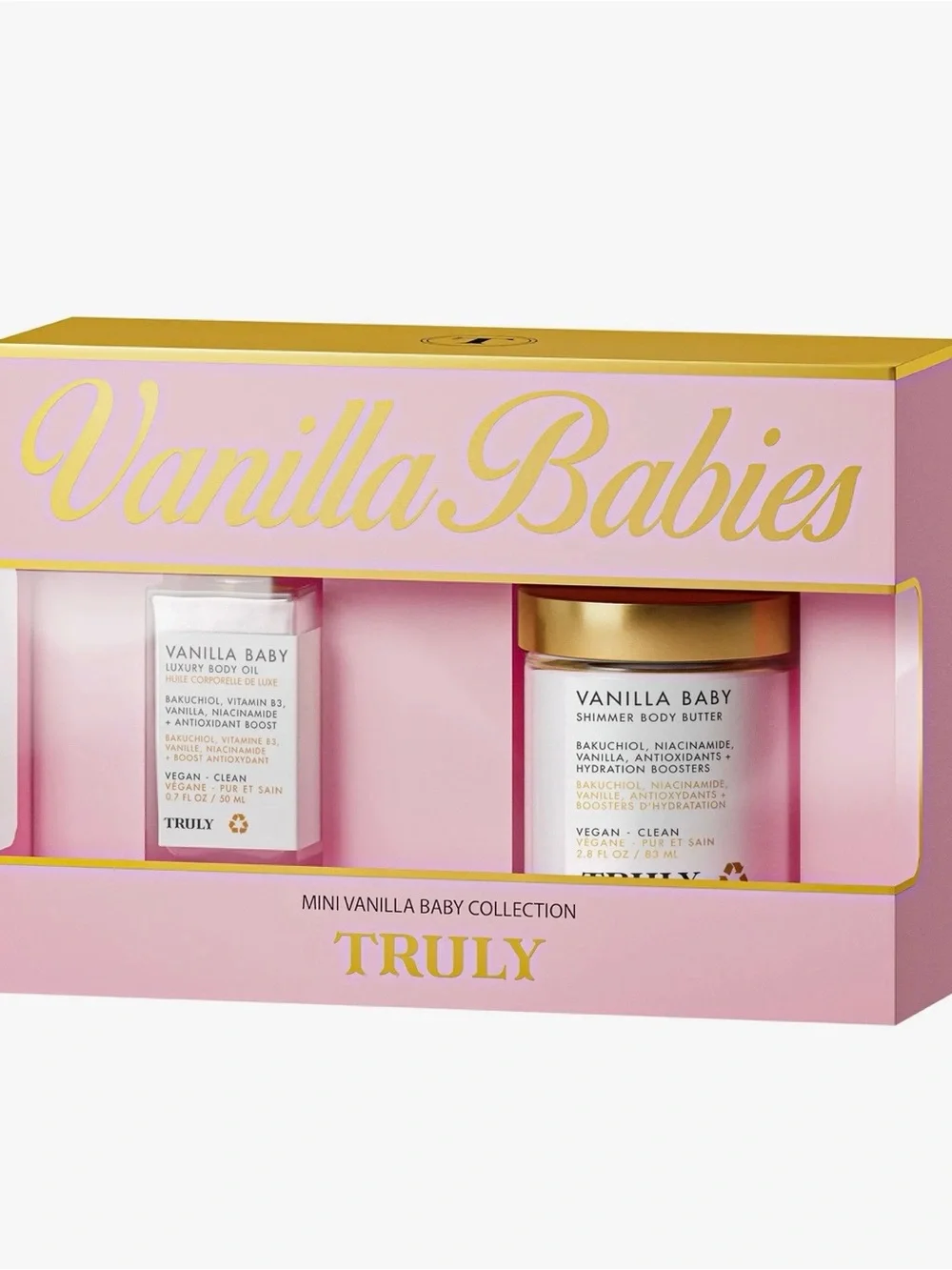 TRULY Vanilla Babies Mini Body Oil & Butter Set - Pink & Gold